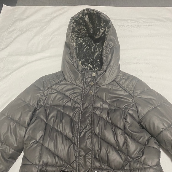 Marc New York Gray Women's Light Parka Jacket Long Size Medium - Picture 4 of 16